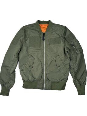 Alpha Industries MA-1 Intermediate Flyer’s Bomber Jacket Green Men’s Size M EUC